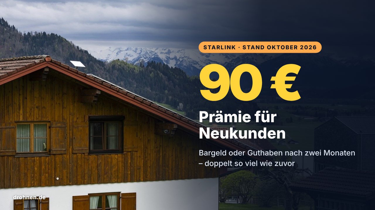 Starlink Deutschland: 90 € in bar oder Serviceguthaben für berechtigte Neukunden – Bedingungen gelten